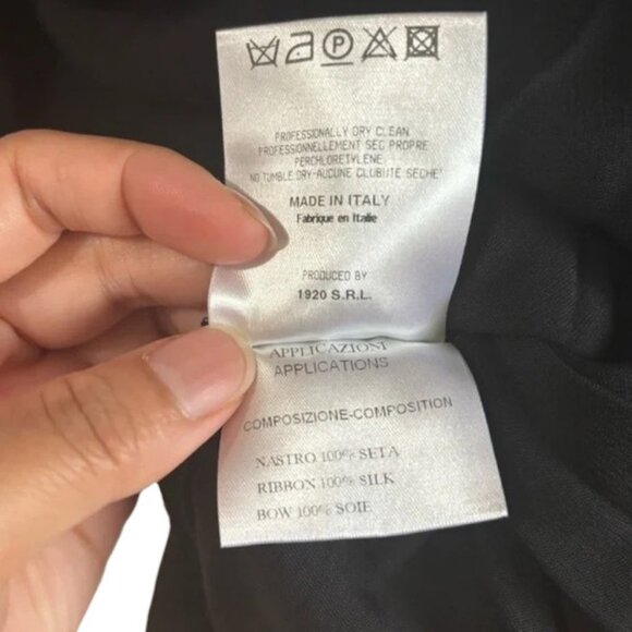 Aquilano Rimondi black pleated sheath dress size 40 - Picture 5 of 6